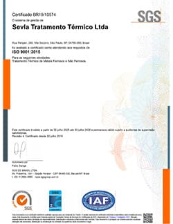 Certificado ISO 9001:2015
